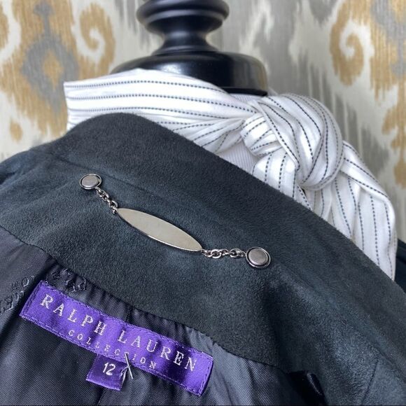 Ralph Lauren Collection ~ Vintage Fall 02 Runway Black Deerskin Utility Jacket - Picture 3 of 16